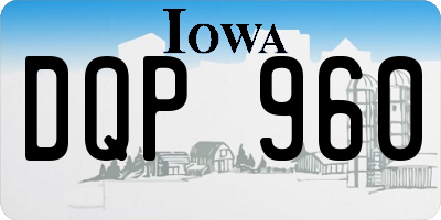 IA license plate DQP960