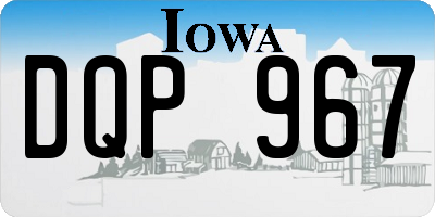 IA license plate DQP967