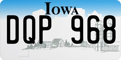 IA license plate DQP968