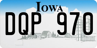 IA license plate DQP970