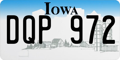 IA license plate DQP972