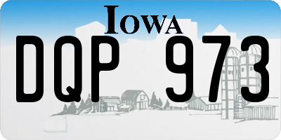 IA license plate DQP973