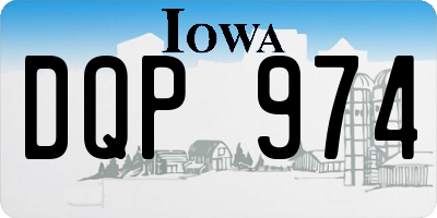 IA license plate DQP974