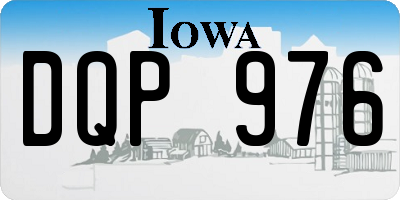 IA license plate DQP976