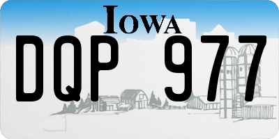 IA license plate DQP977