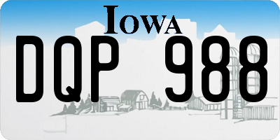 IA license plate DQP988