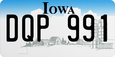 IA license plate DQP991