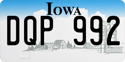 IA license plate DQP992