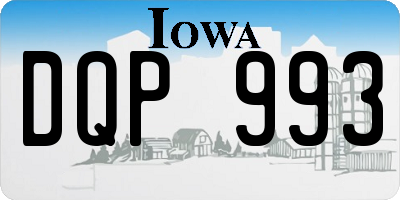 IA license plate DQP993