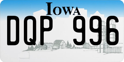 IA license plate DQP996