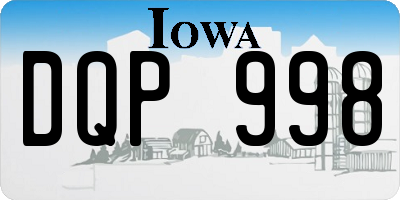 IA license plate DQP998