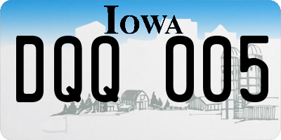 IA license plate DQQ005