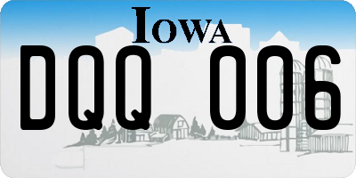 IA license plate DQQ006