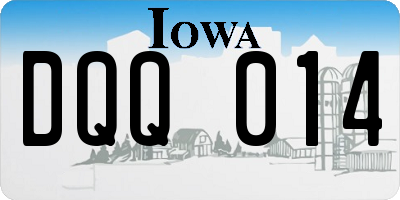 IA license plate DQQ014