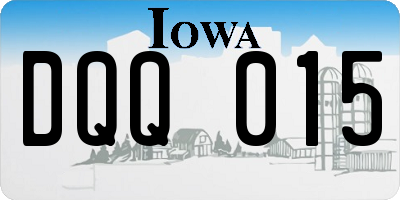 IA license plate DQQ015
