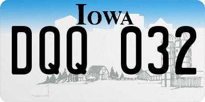IA license plate DQQ032