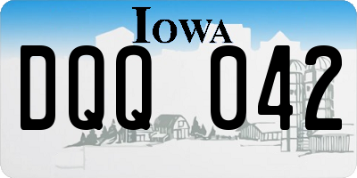 IA license plate DQQ042