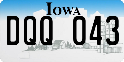 IA license plate DQQ043