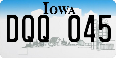 IA license plate DQQ045