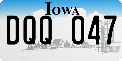 IA license plate DQQ047