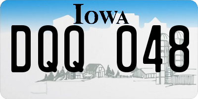 IA license plate DQQ048