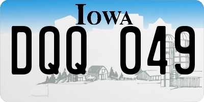 IA license plate DQQ049