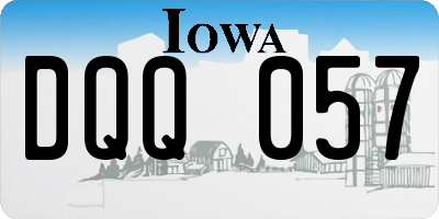 IA license plate DQQ057