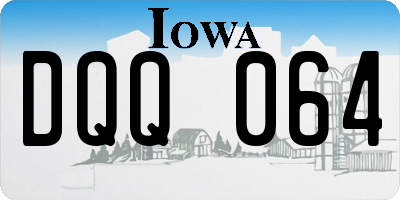 IA license plate DQQ064