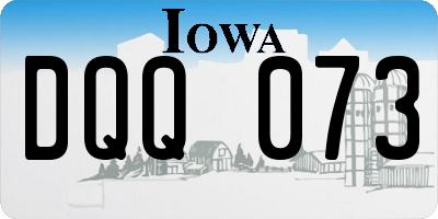IA license plate DQQ073