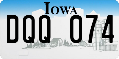 IA license plate DQQ074