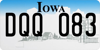 IA license plate DQQ083