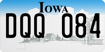 IA license plate DQQ084