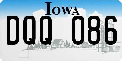 IA license plate DQQ086