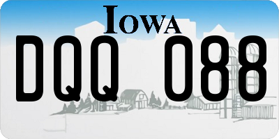 IA license plate DQQ088
