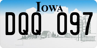 IA license plate DQQ097