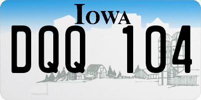 IA license plate DQQ104