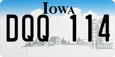 IA license plate DQQ114