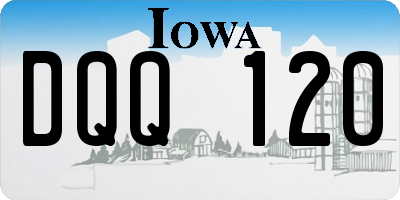 IA license plate DQQ120