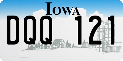 IA license plate DQQ121