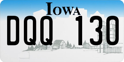 IA license plate DQQ130