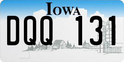 IA license plate DQQ131