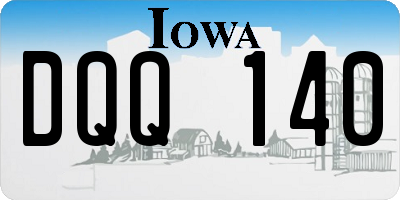 IA license plate DQQ140