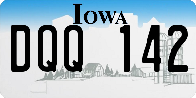 IA license plate DQQ142