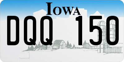 IA license plate DQQ150