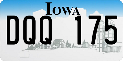 IA license plate DQQ175
