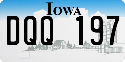 IA license plate DQQ197