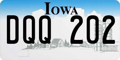 IA license plate DQQ202