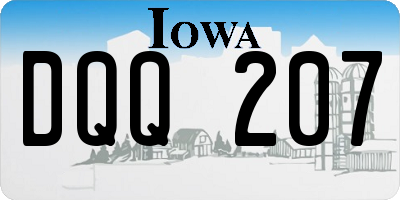 IA license plate DQQ207