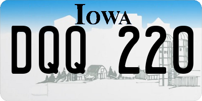 IA license plate DQQ220