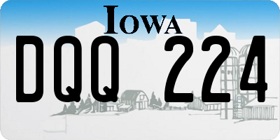 IA license plate DQQ224